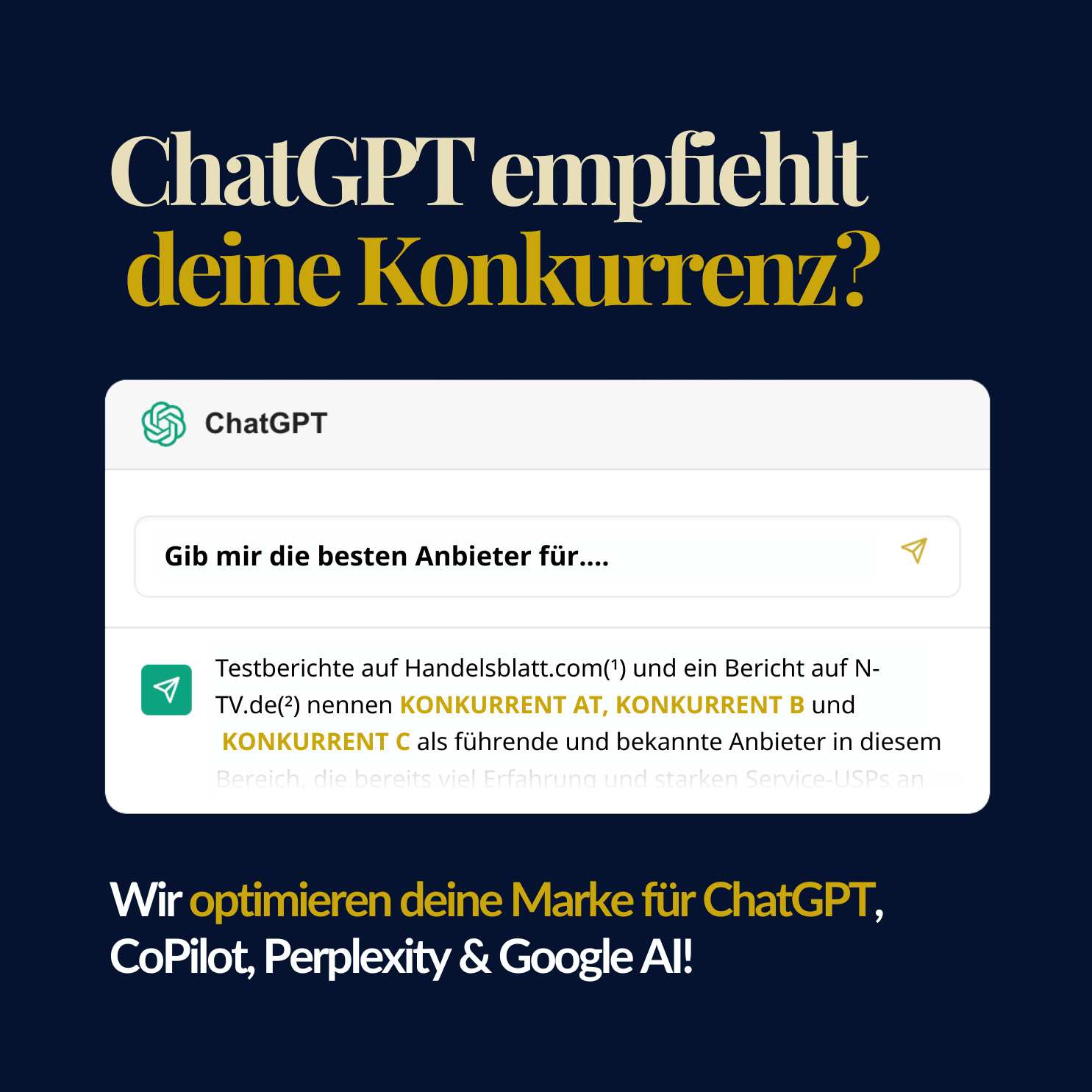 ChatGPT KI Optimierung