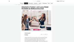 Advertorial auf Fashionunited: Beispiel