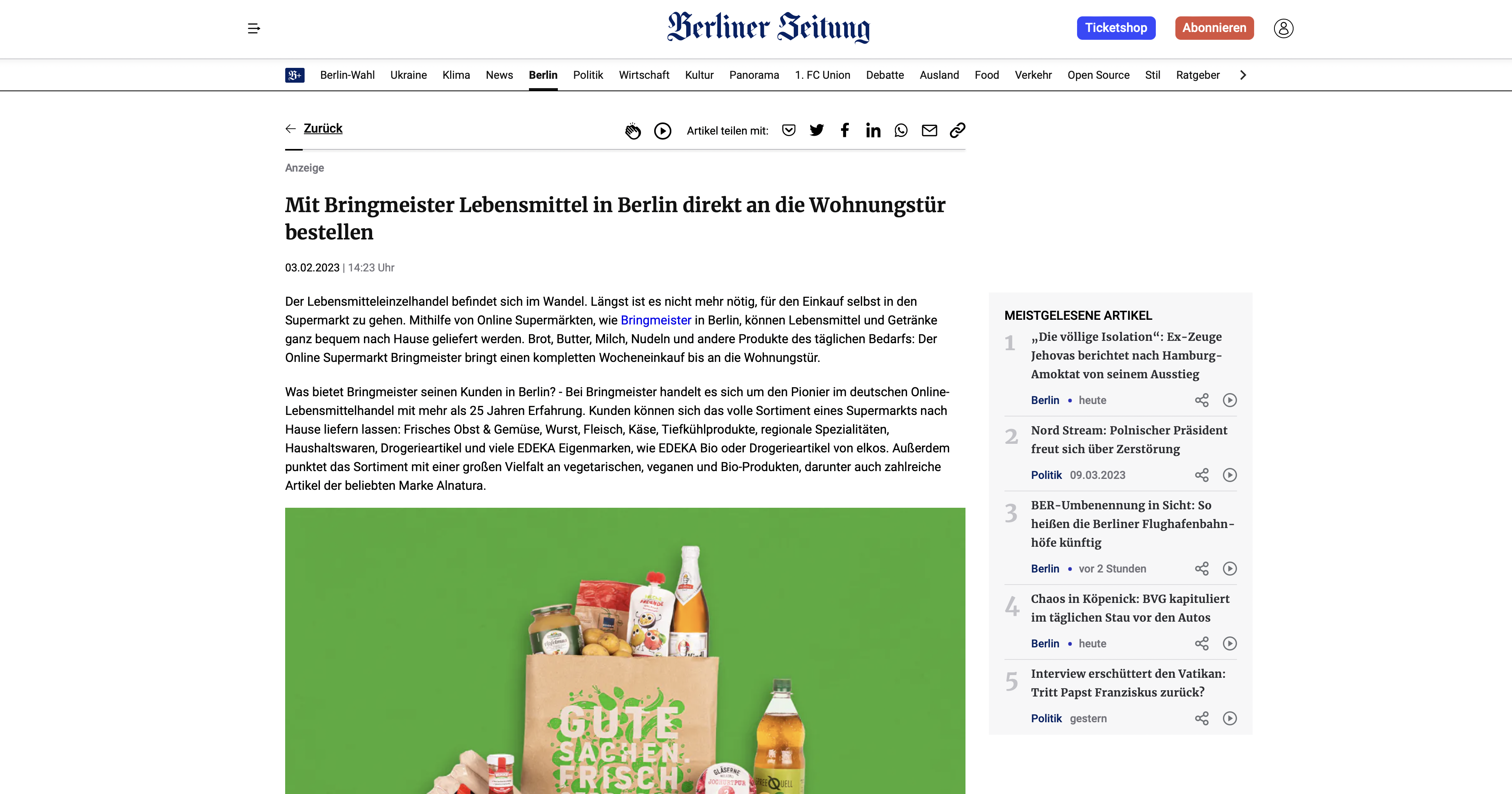 Berliner Zeitung Beispiel