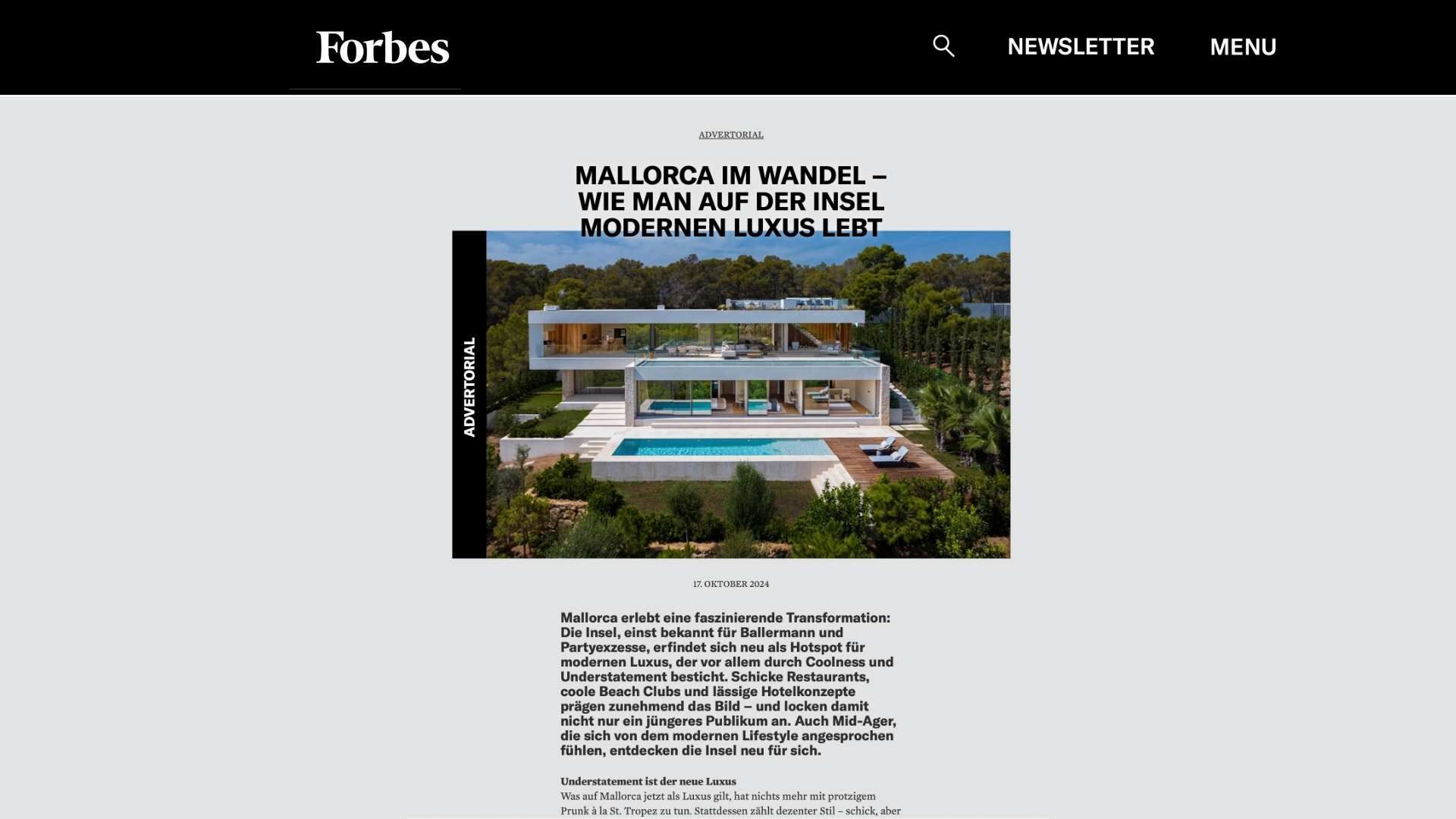 Forbes Advertorial Beispiel